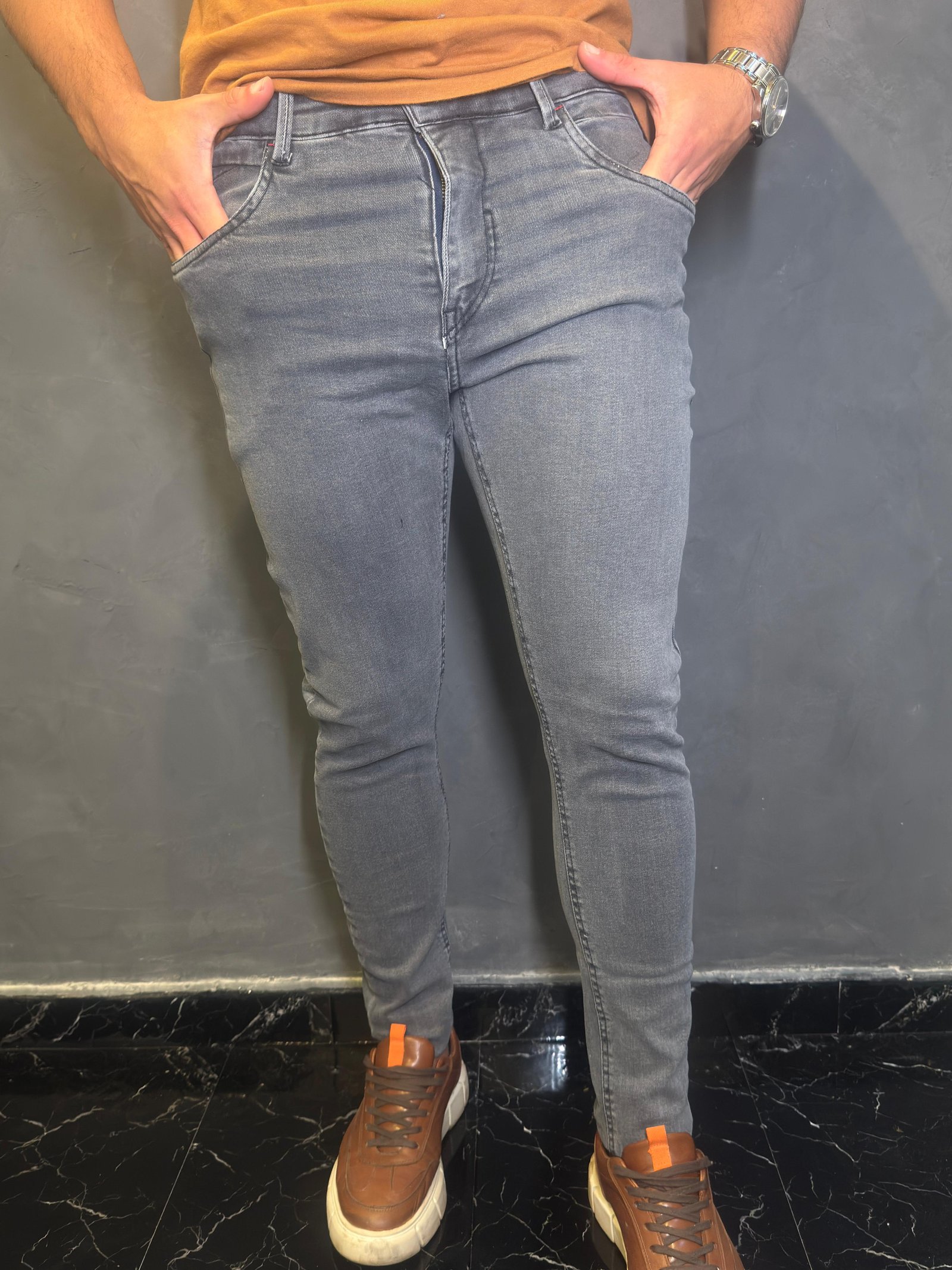 Calça Jeans Cinza